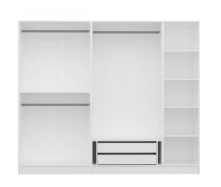 Шкаф Trendy Kale 2702 Walnut/White 225x190x52cm GTR004223 фото №4 — интернет-магазин Desire.md