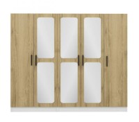 Шкаф Trendy Kale 2713 Walnut/White 225x190x52cm GTR004230 фото №3 — интернет-магазин Desire.md