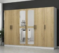 Шкаф Trendy Kale 2714 Walnut/White 225x190x52cm GTR004231 фото №5 — интернет-магазин Desire.md