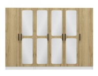 Шкаф Trendy Kale 2715 Walnut/White 225x190x52cm GTR004232 фото №3 — интернет-магазин Desire.md