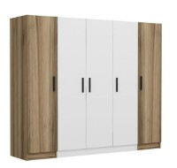 Шкаф Trendy Kale 3076 Walnut/White 225x190x52cm GTR004239 фото №3 — интернет-магазин Desire.md