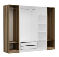 Шкаф Trendy Kale 3076 Walnut/White 225x190x52cm GTR004239 фото №4 — интернет-магазин Desire.md