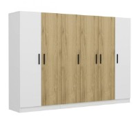 Шкаф Trendy Kale 3111 White/Walnut 225x190x52cm GTR004264 фото №4 — интернет-магазин Desire.md