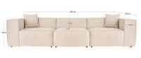 Canapea Trendy Lora Cream 108x303x65cm GTR003286 imaginea #8 — magazin online Desire.md