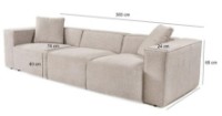 Canapea Trendy Lora Mocha 108x303x65cm GTR003288 imaginea #9 — magazin online Desire.md