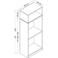 Шкаф Trendy Kale 2239 Anthracit/Walnut 90x235x52cm GTR004768 фото №3 — интернет-магазин Desire.md