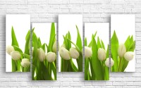 Pictură ArtDesign White tulips 146x75cm (C-10100)