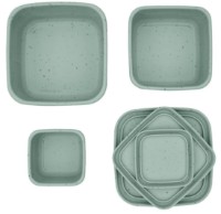 Set containere din silicon Kikka Boo Platinum Snack Box Sage 3pcs (31302050009) imaginea #2 — magazin online Desire.md
