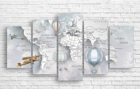 Pictură ArtDesign World map 150x80cm (DM-10074)