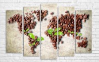 Pictură ArtDesign World map in coffee beans 150х104cm (E-10026)