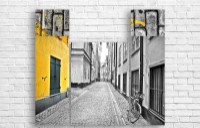 Pictură ArtDesign Yellow on black and white 101x90cm (R-10189)