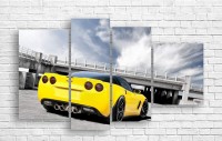 Pictură ArtDesign Yellow racing 145x87cm (MT-10041)