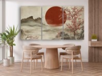 Pictură ArtDesign Sunrise over sakura 148x72cm (F-10234)