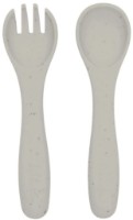 Set lingurita cu furculita Kikka Boo Platinum Silicone Sand (31302050015) imaginea #1 — magazin online Desire.md