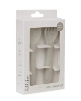 Set lingurita cu furculita Kikka Boo Platinum Silicone Sand (31302050015) imaginea #2 — magazin online Desire.md