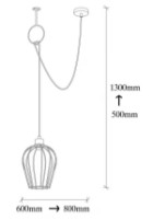 Люстра Trendy Tel 6681 80x130x20cm GTR002555 фото №2 — интернет-магазин Desire.md