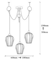 Люстра Trendy Tel 6686 100x130x100cm GTR002605 фото №2 — интернет-магазин Desire.md