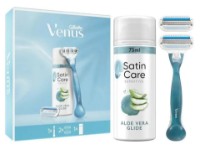 Set cadou Gillette Venus Smooth Satin Care Aloe Vera 75ml + 2 cassete