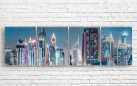 Pictură ArtDesign Night city 200x60cm (B-10284)