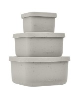 Set containere din silicon Kikka Boo Platinum Snack Box Sand 3in1 (31302050010)