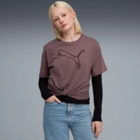 Tricou de dame Puma Her Relaxed Graphic Raisin, s.L imaginea #2 — magazin online Desire.md