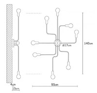 Люстра Trendy Truva N-698 140x15x140cm GTR002534 фото №2 — интернет-магазин Desire.md