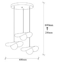 Люстра Trendy Vatoz 6141 60x105x60cm GTR002769 фото №2 — интернет-магазин Desire.md