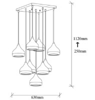 Люстра Trendy Yildo 6893 63x112x63cm GTR002659 фото №2 — интернет-магазин Desire.md