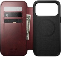 Husa de protecție Nomad Leather Folio Modern Horween iPhone 17 Pro Max Burgundy (NM-NM011826858) imaginea #3 — magazin online Desire.md