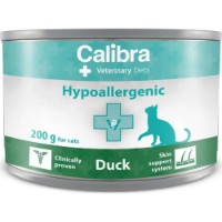 Hrană umedă pentru pisici Calibra Veterinary Diets Hypoallergenic Duck 200g