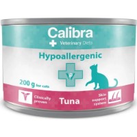 Hrană umedă pentru pisici Calibra Veterinary Diets Hypoallergenic Tuna 200g