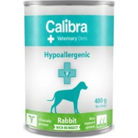 Hrană umedă pentru câini Calibra Veterinary Diets Hypoallergenic Rabbit&Insect 400g