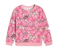 Детская толстовка Puma X Hello Kitty and Friends Relaxed Aop Crew FL Pink Scape, s.116