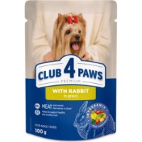 Hrană umedă pentru câini Club 4 Paws Adult Dog with Rabbit in Jelly 100g