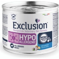 Hrană umedă pentru câini Exclusion Diet Hypoallergenic Fish&Potato All Breeds Adult 200g 