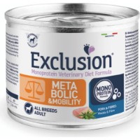 Hrană umedă pentru câini Exclusion Diet Metabolic&Mobility Pork&Fibres Medium/Large Breed 200g 