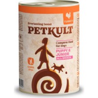 Hrană umedă pentru câini Petkult Puppy & Junior Turkey 400g