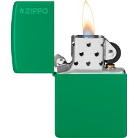 Brichetă Zippo 48629ZL 48629 Classic Grass Green Matte Zippo Logo imaginea #3 — magazin online Desire.md