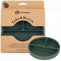 Тарелка силиконовая Petite&Mars Take&Match Misty Green (715817) фото №3 — интернет-магазин Desire.md