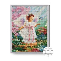 Алмазная картина по номерам Art Gallery Premium Angel And Birds 40x50cm (QB203397)