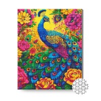 Алмазная картина по номерам Art Gallery Premium Beautiful Peacock 40x50cm (GA87086)