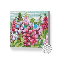 Алмазная картина по номерам Art Gallery Premium Blooming Field 20x20cm (BJ1000)