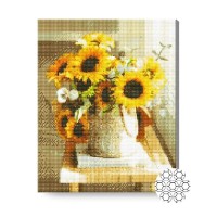 Алмазная картина по номерам Art Gallery Premium Bright sunflowers 40x50cm (GA87168)