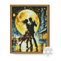 Pictura cu diamante după numere Art Gallery Premium Dance Under The Moon 40x50cm (QB206543)