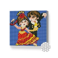 Pictura cu diamante după numere Art Gallery Premium Dancing Couple 20x20cm (BJ890)