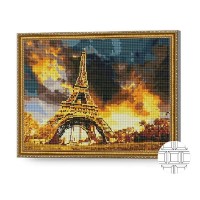 Pictura cu diamante după numere Art Gallery Premium Eiffel Tower At Sunset 40x50cm (QB202547)