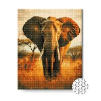 Алмазная картина по номерам Art Gallery Premium Elephant in the savannah 40x50cm (GA87377)
