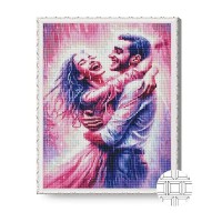 Pictura cu diamante după numere Art Gallery Premium Happy Couple 40x50cm (QB206599)