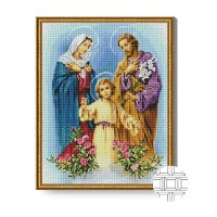 Pictura cu diamante după numere Art Gallery Premium Holy Family 40x50cm (QB204232)
