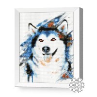 Pictura cu diamante după numere Art Gallery Premium Husky 20x30cm (JS24588)